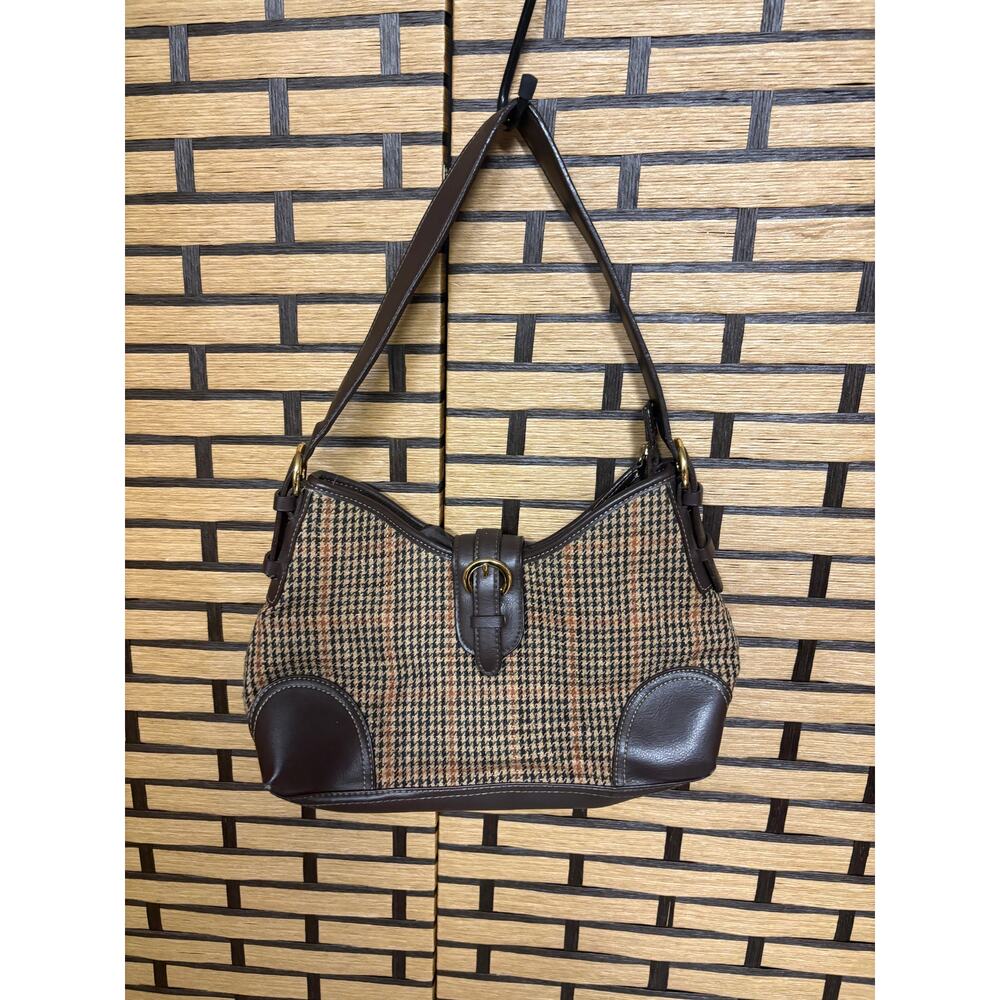 Croft & Barrow Brown Plaid Hobo Bag